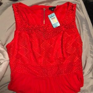 Torrid Red crochet dress